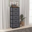 Tall 5-drawer fabric chest – image 8