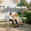 3-seater sling garden swing light grey – image 2