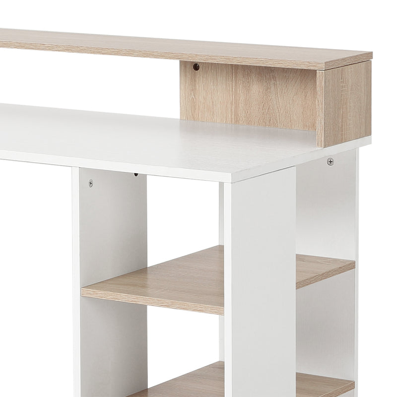 137 cm desk with drawers and printer stand – image 9