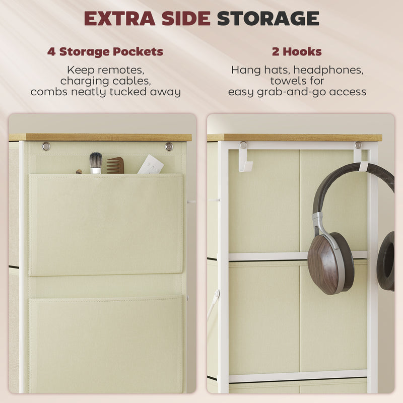 8-drawer fabric chest with side pockets – image 5
