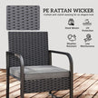 3-piece rattan bistro set – image 5