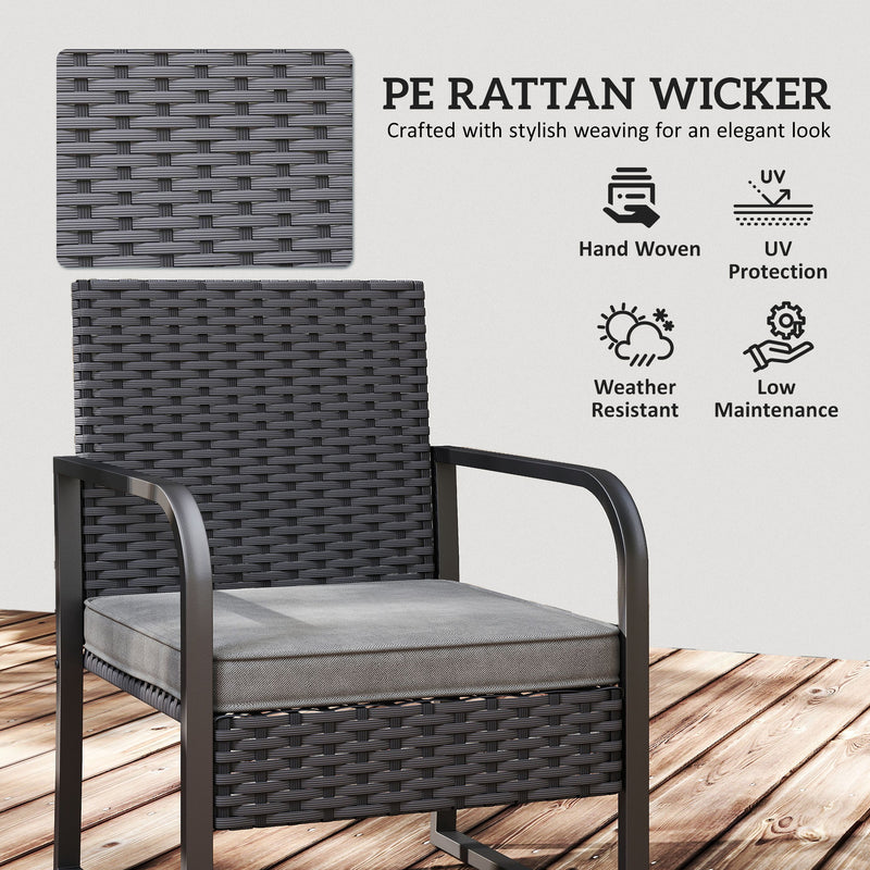 3-piece rattan bistro set – image 5