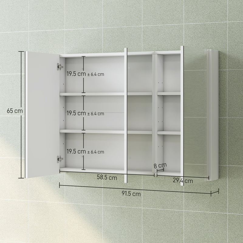 Three-door mirrored bathroom cabinet – image 3