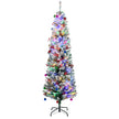 6ft pre-lit snow-flecked Christmas tree with colourful LEDs, berries, pine cones and baubles