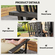Outsunny Set of Four Minimal Metal Garden Chairs - Black – view 6