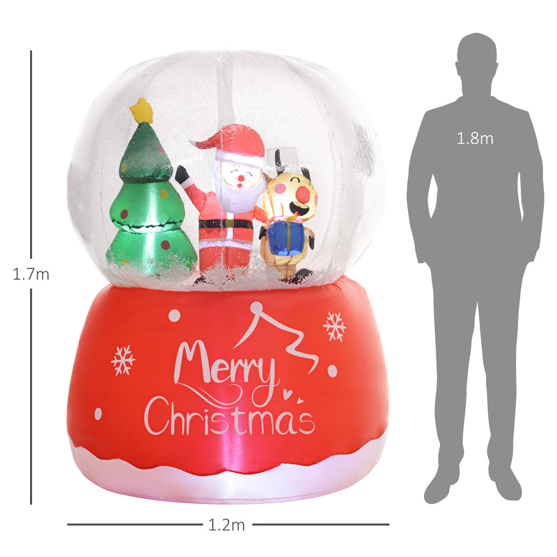 Size diagram of the 5.5ft inflatable Christmas snow globe