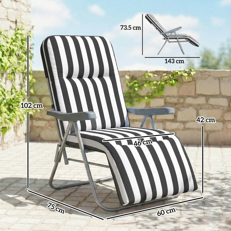 Padded garden recliners – image 3