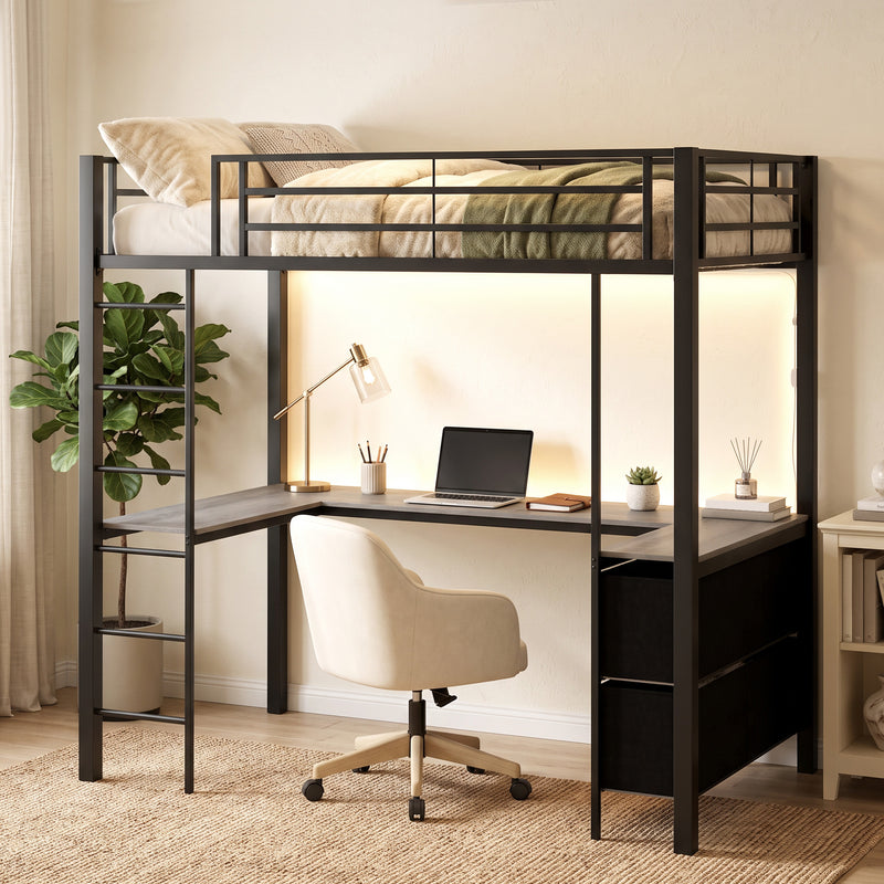 High sleeper with desk – image 9