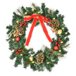 60cm Light-Up Christmas Wreath hanging on display