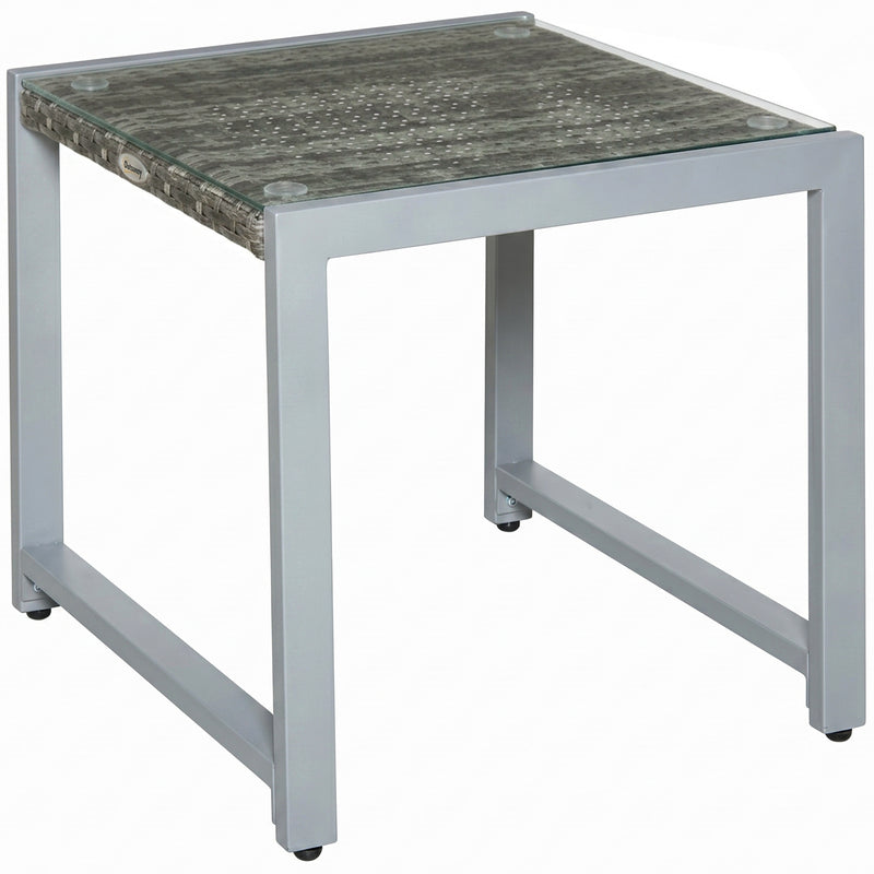 Grey rattan side table – image 10