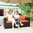3-seater rattan garden sofa – image 2