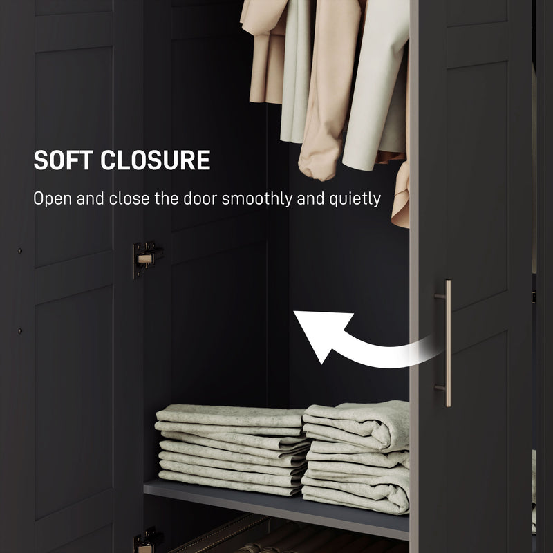Black panel door wardrobe – image 5