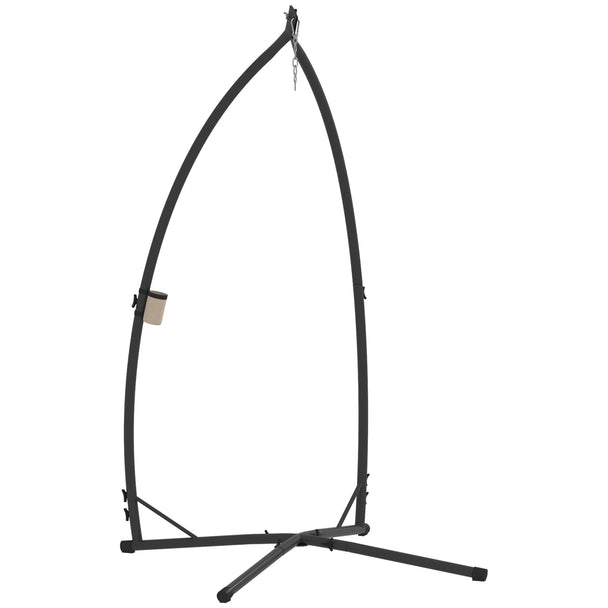 Outsunny Hammock Chair Stand Only, Hanging Chair Stand with X-Shape Base, Heavy Duty Steel Single Hammock Egg Swing