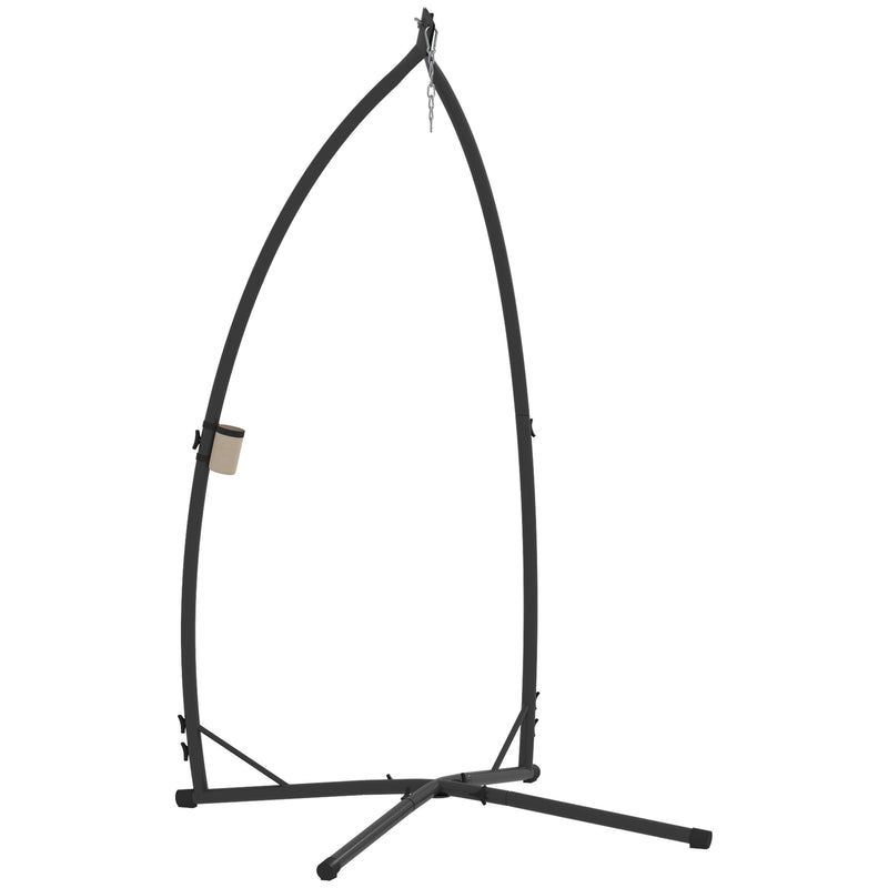 Outsunny Hammock Chair Stand Only, Hanging Chair Stand with X-Shape Base, Heavy Duty Steel Single Hammock Egg Swing