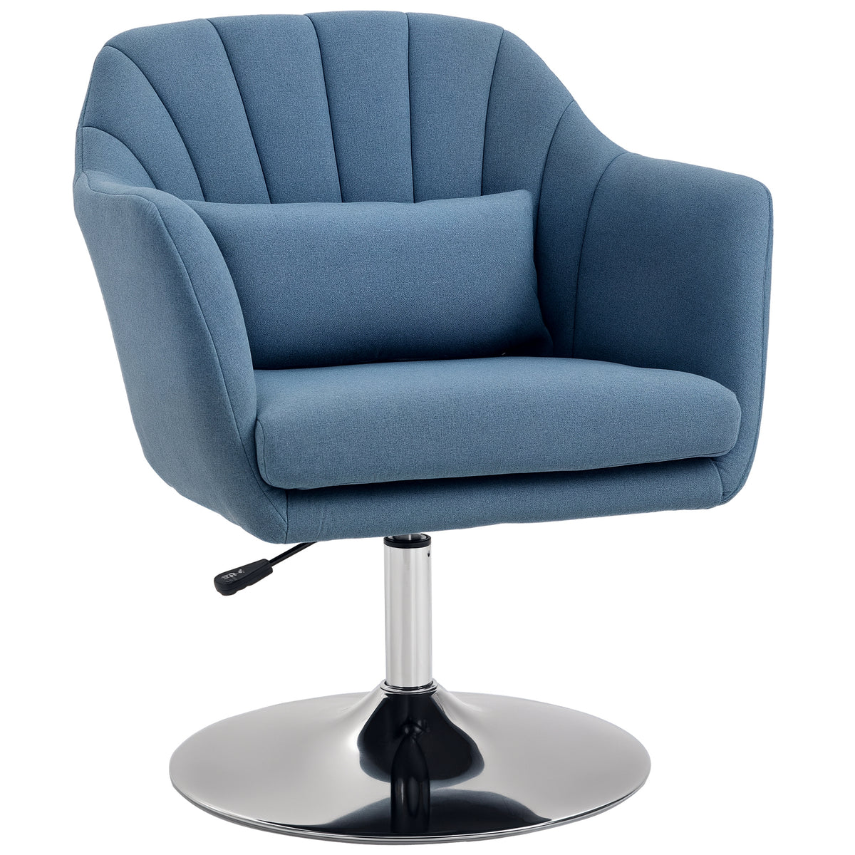 Height-Adjustable Swivel Tub Chair – Blue