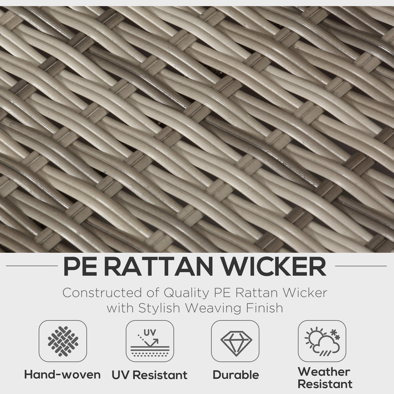 Light grey rattan corner sofa set – image 4