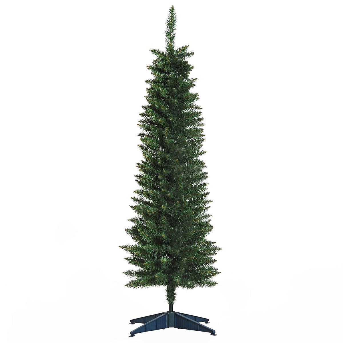 5ft unlit green pencil slim artificial Christmas tree with a narrow cone shape