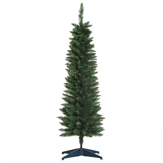 5ft unlit green pencil slim artificial Christmas tree with a narrow cone shape