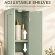 HOMCOM 185 cm Tall Bathroom Cabinet with Arched Doors - Light Green – view 6