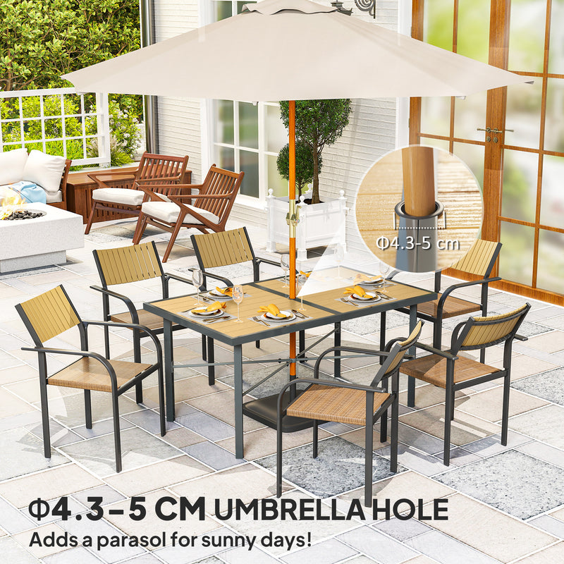 6-seater steel garden table – image 7