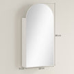 Arched mirror cabinet with glass shelves in white – image 3