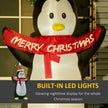 LED lighting on the 8ft penguin