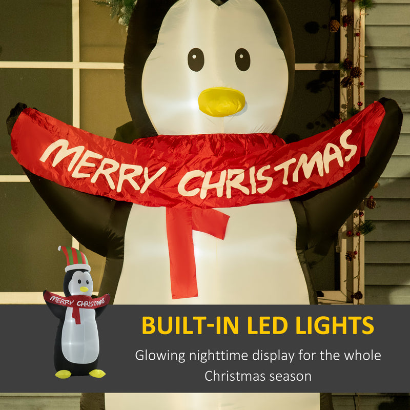 LED lighting on the 8ft penguin