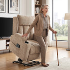 HOMCOM Power Lift Recliner Chair with Vibration Massage and Heat, Chenille Riser and Recliner Armchair for Elderly, Brown