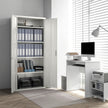 White lockable steel office cabinet – image 9