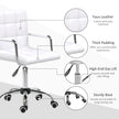 Mid-back faux leather desk chair – image 6