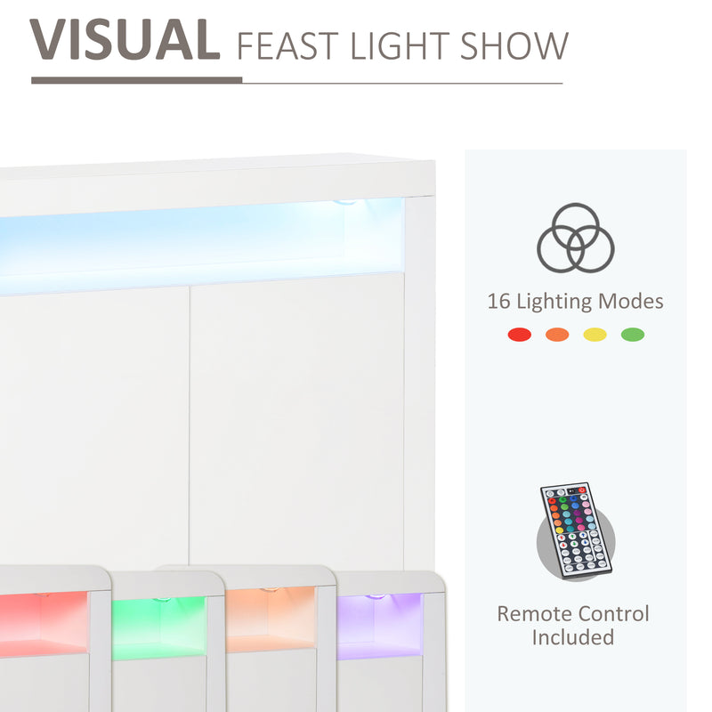 White LED high gloss sideboard – image 5