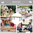 8-seater wood-effect garden table – image 6