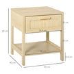 Rattan drawer bedside table – image 3
