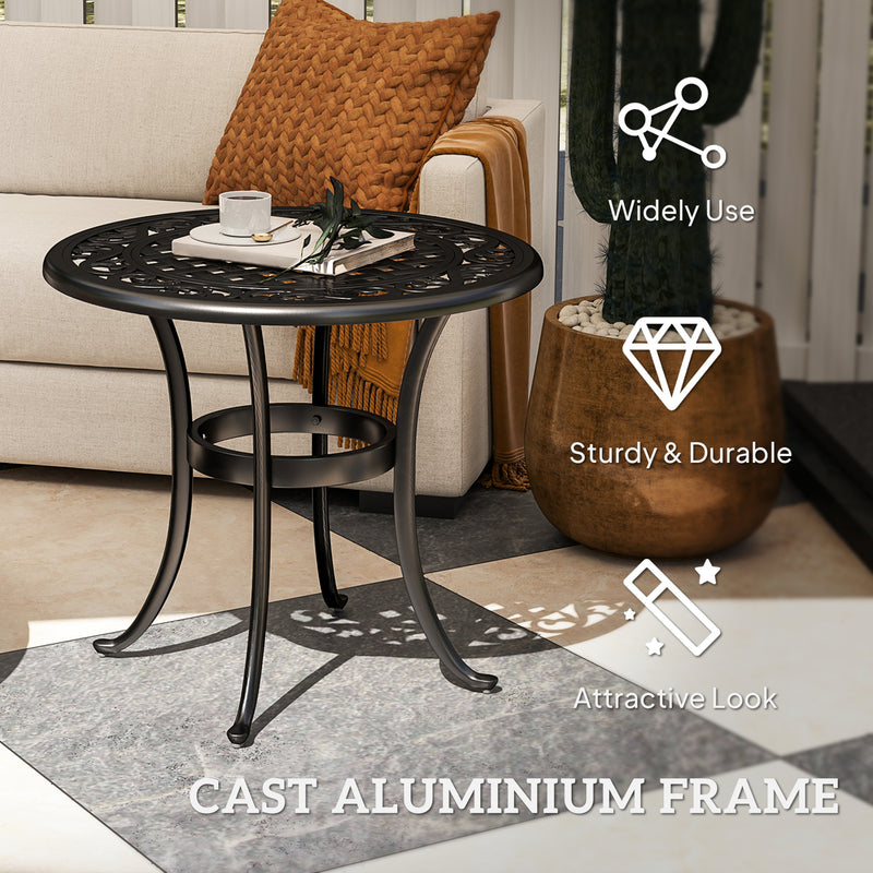 Cast aluminium side table – image 5