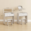 Flip-top dressing table with stool – image 3