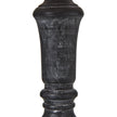 Close-up of the turned black stem with worn highlights