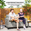 2-seater rattan garden sofa – image 4