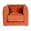 Pembroke orange armchair from the front