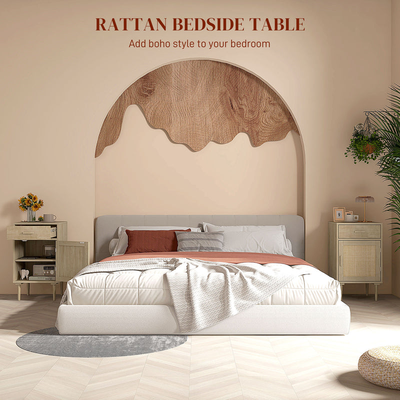 Boho rattan bedside table – image 9