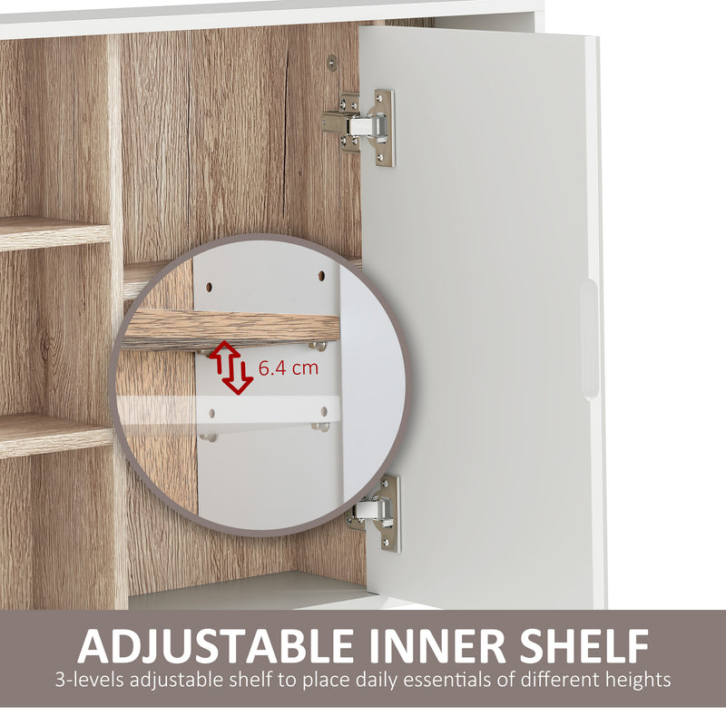 Wall mirror cabinet with side shelves – image 6