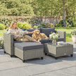 Dark grey rattan corner sofa set – image 8