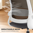 HOMCOM Painting Chair, Mesh Computer Desk Chair with Flip-up Armrests, Grey – view 7