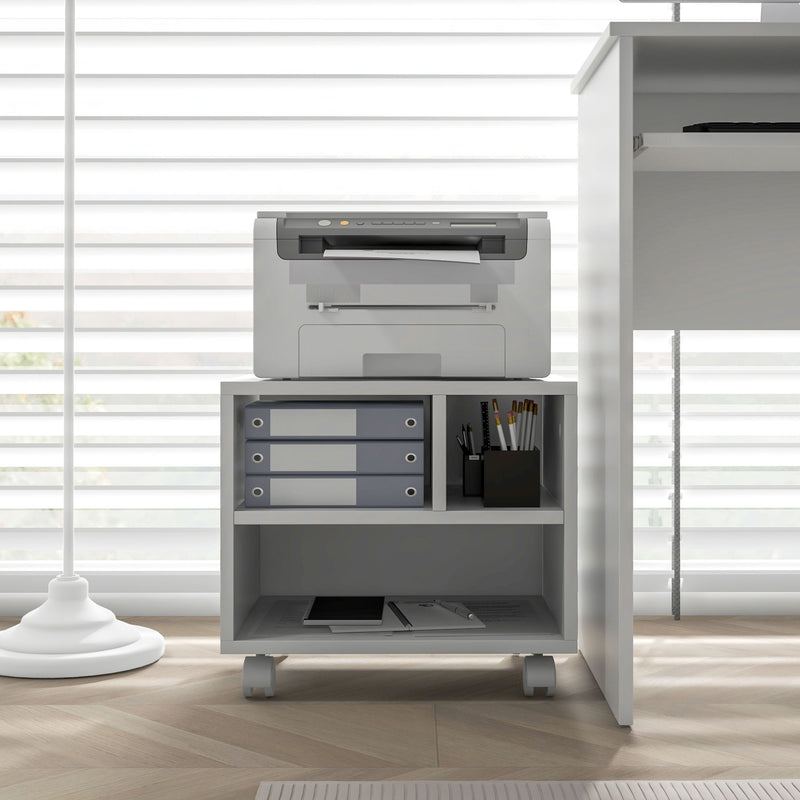 White mobile printer cabinet – image 8