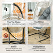 Geometric hanging egg chair – image 7