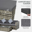 5-piece mixed grey rattan corner sofa set – image 5