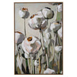 Poppy Heads hand-painted framed canvas, detail view 2