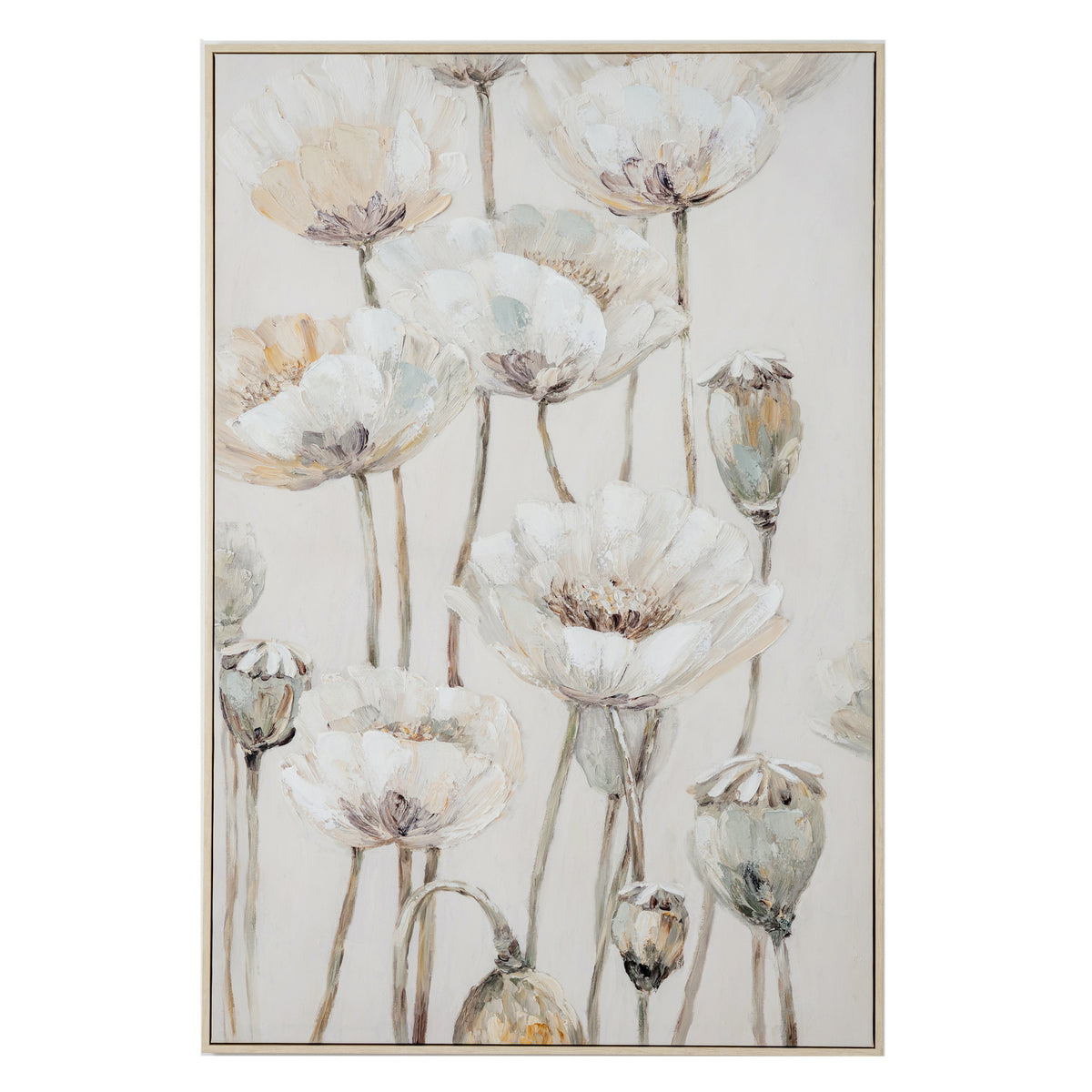 Poppy Meadow Hand-Painted Framed Canvas – 82.5 × 122.5cm, product view