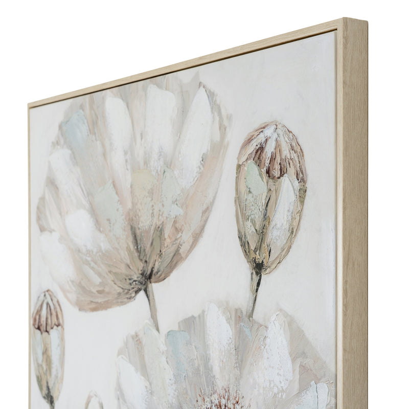 Poppy Stems Hand-Painted Framed Canvas – 82.5 × 122.5cm, additional product view 4