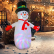 8ft Snowman Christmas Inflatable in a festive outdoor setting