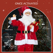 Santa figure shown singing and moving
